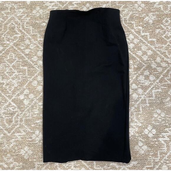 Prologue Skirt Womens Small Black Pencil Midi Pull On Stretch - Picture 1 of 5
